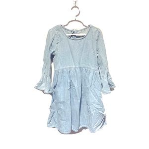 Gap Kids medium jean Dress Regular, flare ruffle 3/4